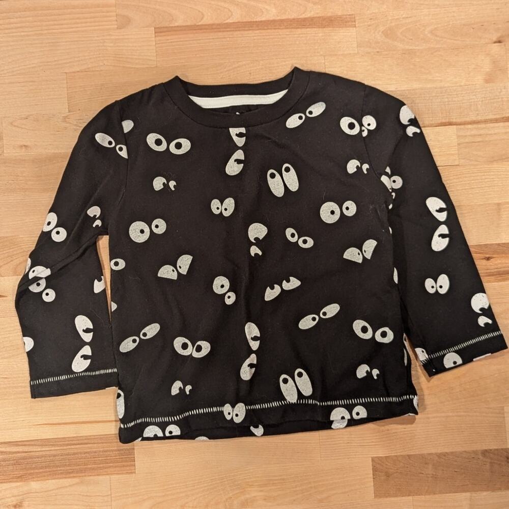 Halloween Eyes Black Long Sleeve Shirt 24 Months